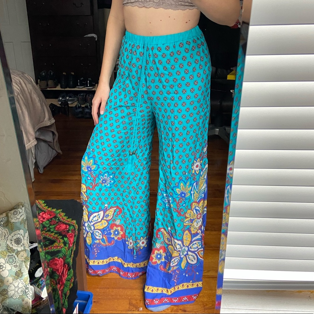 High Waisted Bohemian Bell Bottoms